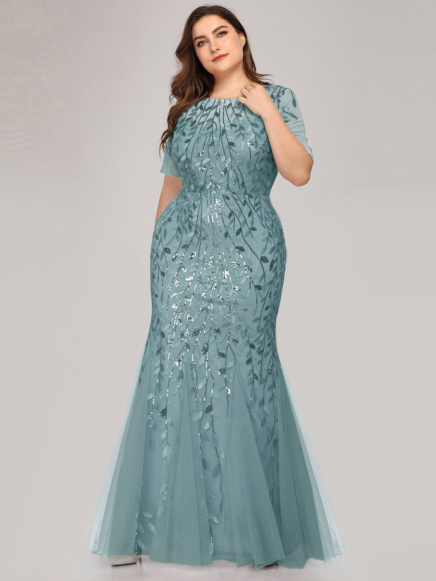 Wholesale Sequin Print Fishtail Tulle Dresses for Party