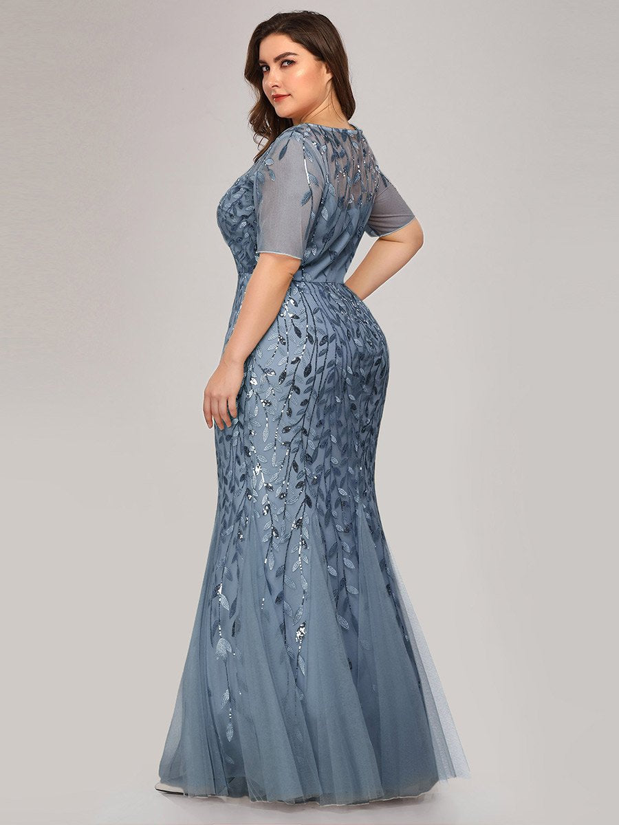 Wholesale Sequin Print Fishtail Tulle Dresses for Party